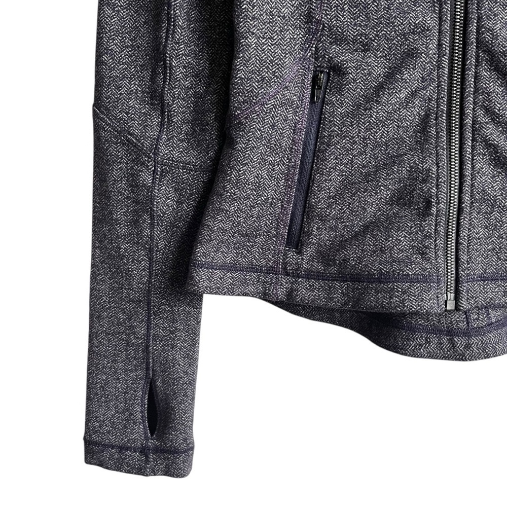 Lululemon Forme Jacket Black Swan Herringbone Luon Size 6 - Picture 5 of 12